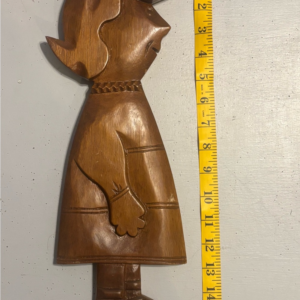 Set Of 3 Vintage Peanuts Characters Carved Monkey Pod Wood - Picture 10 of 11